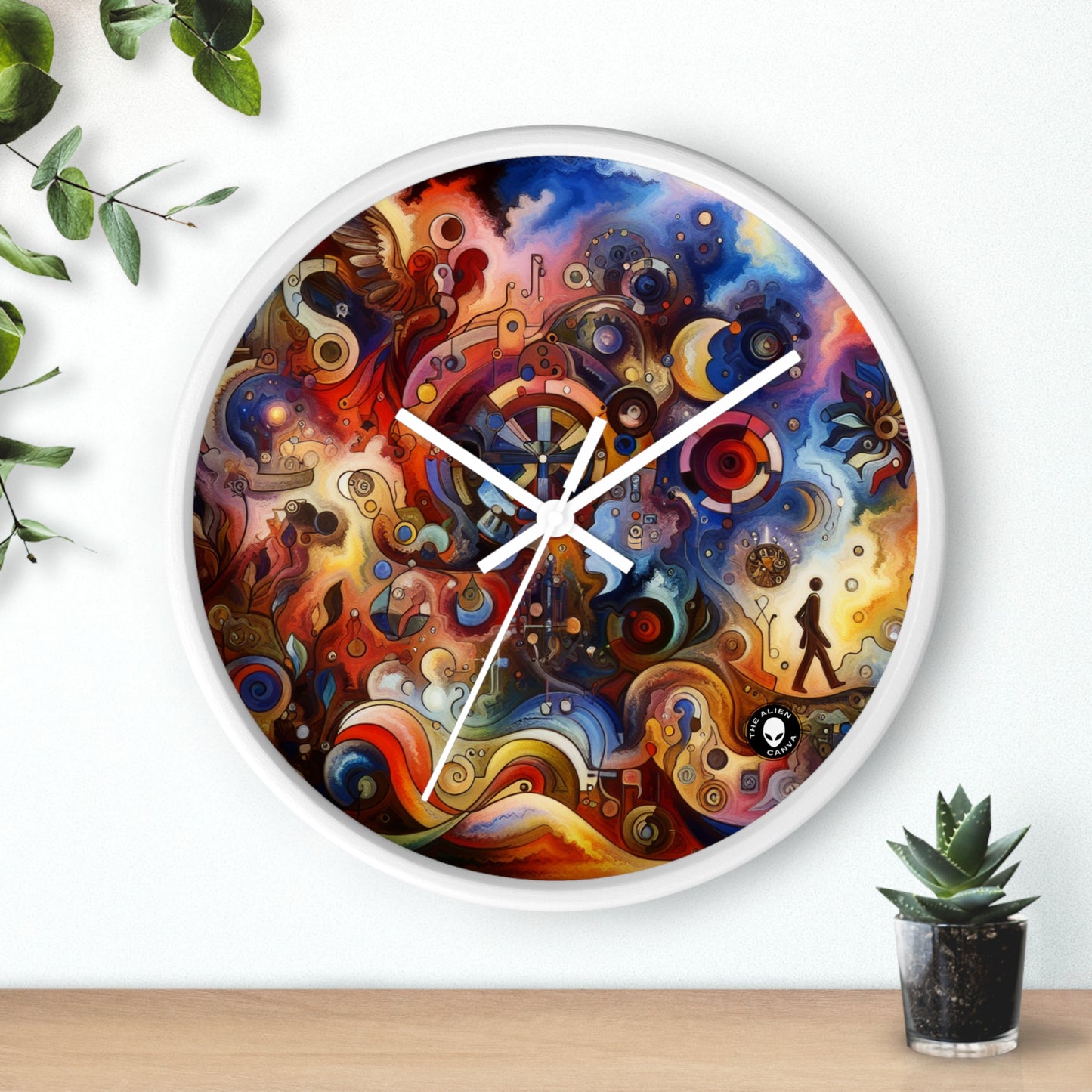 "Eternal Bloom and Fleeting Time" - The Alien Wall Clock Symbolism