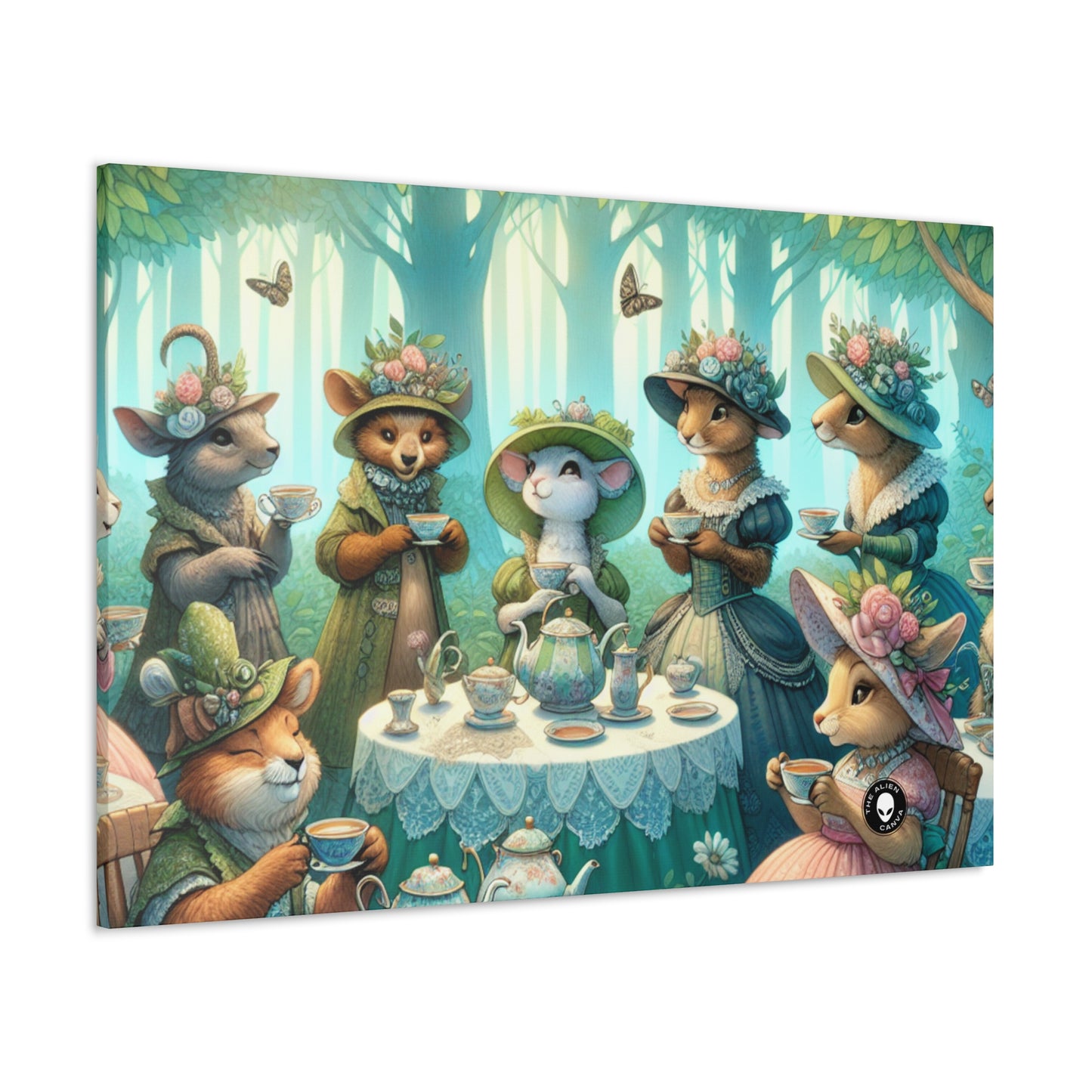 "Sombreros elegantes y tazas de té: una fiesta de té en el bosque" - The Alien Canva