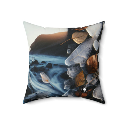 "Fleeting Forest: Ephemeral Art Installation in Nature"- The Alien Spun Polyester Square Pillow Ephemeral Art