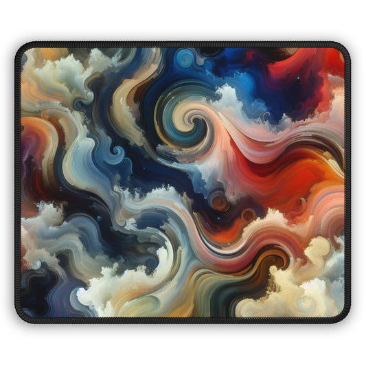 "Chaotic Balance: A Universe of Color" - The Alien Gaming Mouse Pad Abstract Art Style