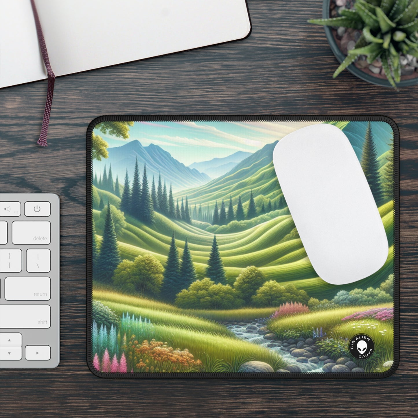 "Seasons in Serenity: An Environmental Art Journey" - The Alien Gaming Mouse Pad Arte ambiental