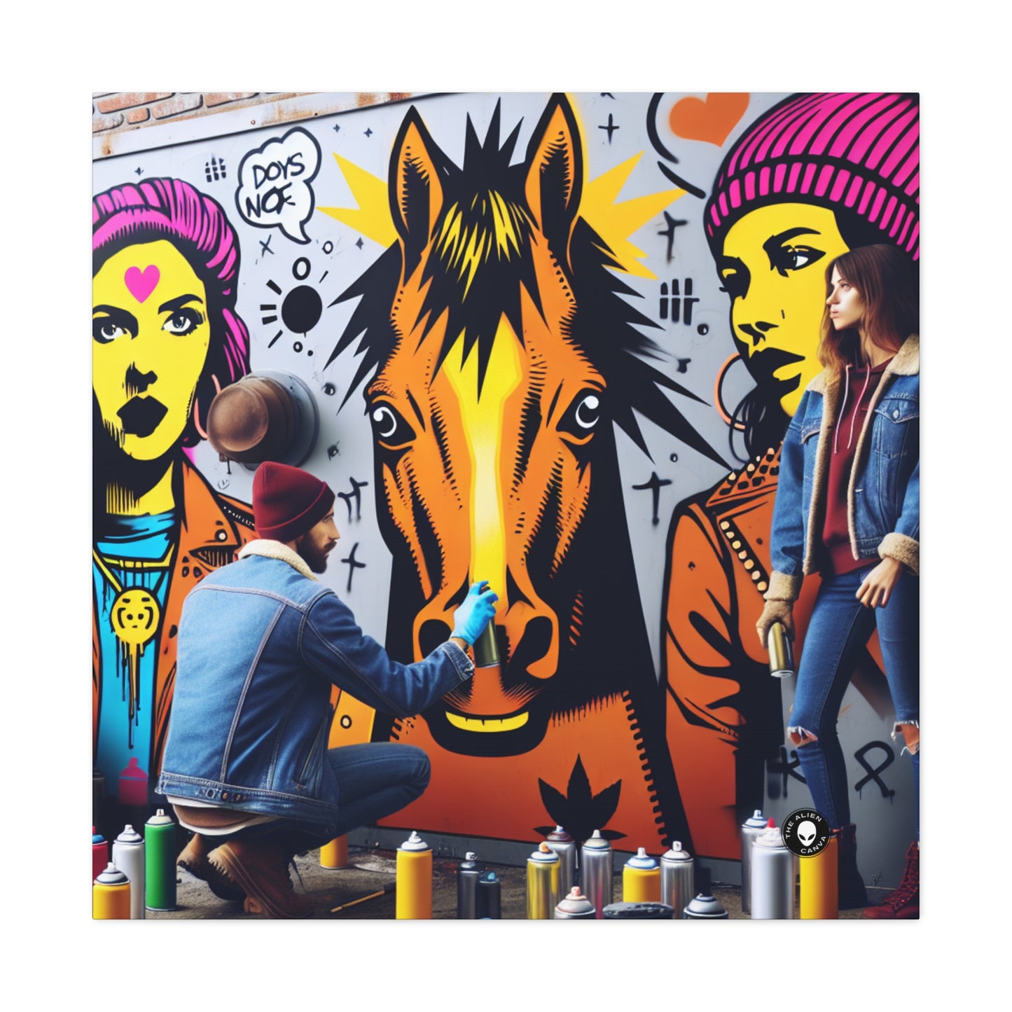 "Unity in Diversity: A Vibrant Street Art Mural" - The Alien Canva Street Art