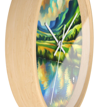 "Serenity at Sunset: An Impressionistic Meadow" - The Alien Wall Clock Impressionism