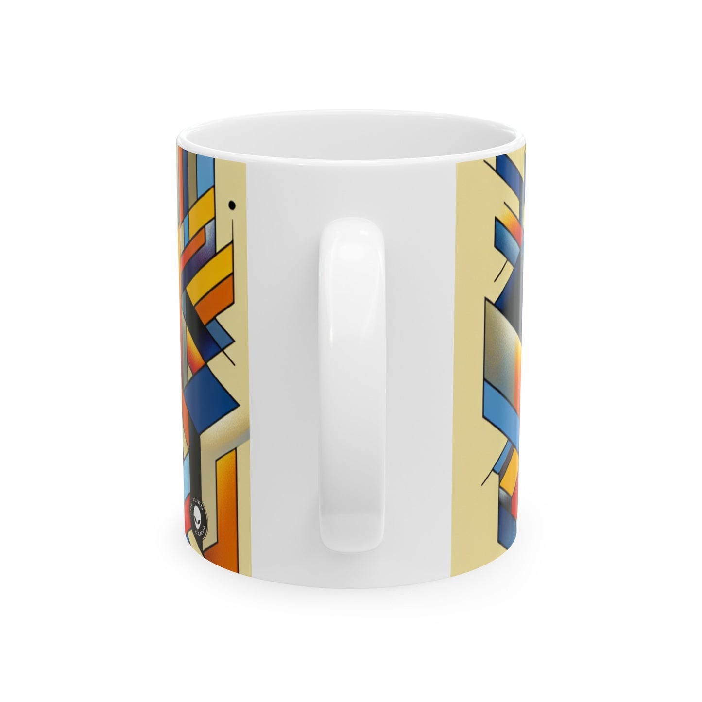 "Metropolis Pulse" - Tasse en céramique Alien 11oz Cubo-Futurisme