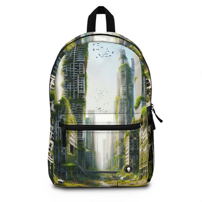 "Nature's Reclamation: A Futuristic Urban Jungle" - The Alien Backpack