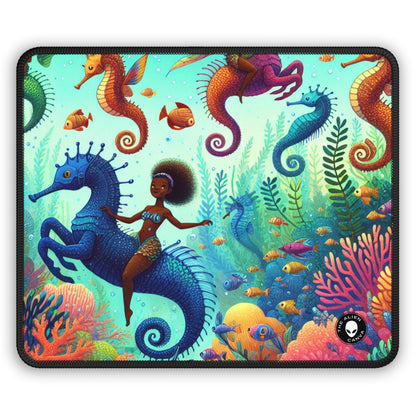 Enchanted Aquatic Realm: Mermaids and Seahorses - The Alien Gaming Mouse Pad