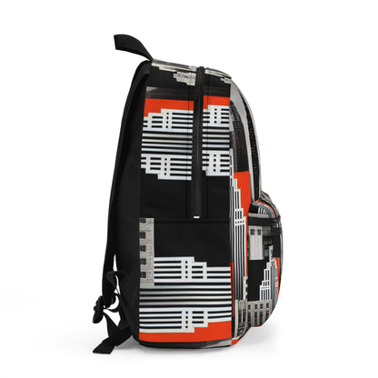 "A Contrast of Times: Classic Art Deco Skyscrapers and a Modern Cityscape" - The Alien Backpack Art Deco Style