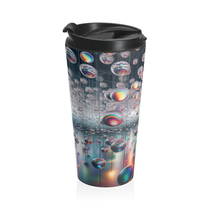 "Ephemeral Embrace: A Timeless Installation" - The Alien Stainless Steel Travel Mug Installation Art