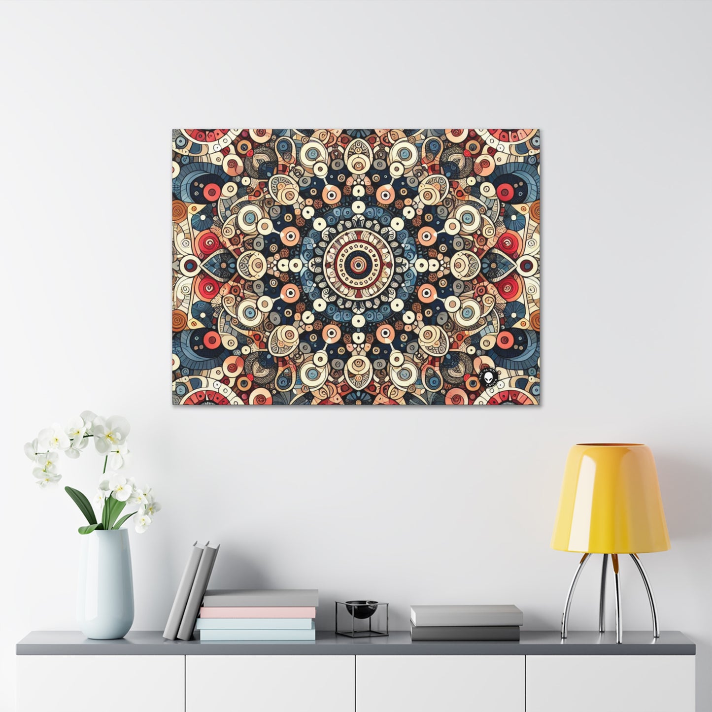 "Nature's Harmony: Floral Mandala Art" - The Alien Canva Pattern Art