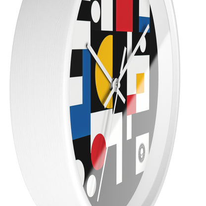 "Suprematic Harmony: Exploring Geometric Composition with Bold Colors" - The Alien Wall Clock Suprematism