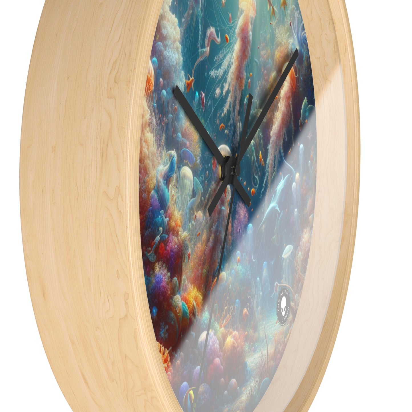 "Enchanted Aquatic Wonderland" - The Alien Wall Clock