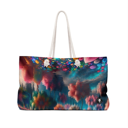 "Enchanted Waters: A Floral Dreamland" - The Alien Weekender Bag