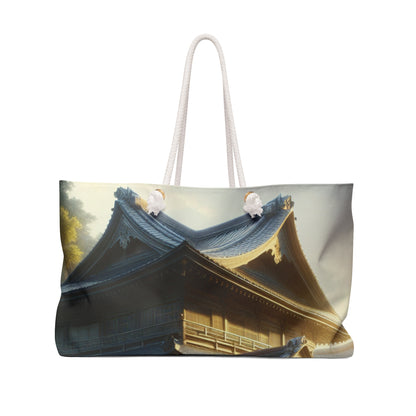 "Golden Hour Bliss: Photographic Realism Landscape" - The Alien Weekender Bag Photographic Realism