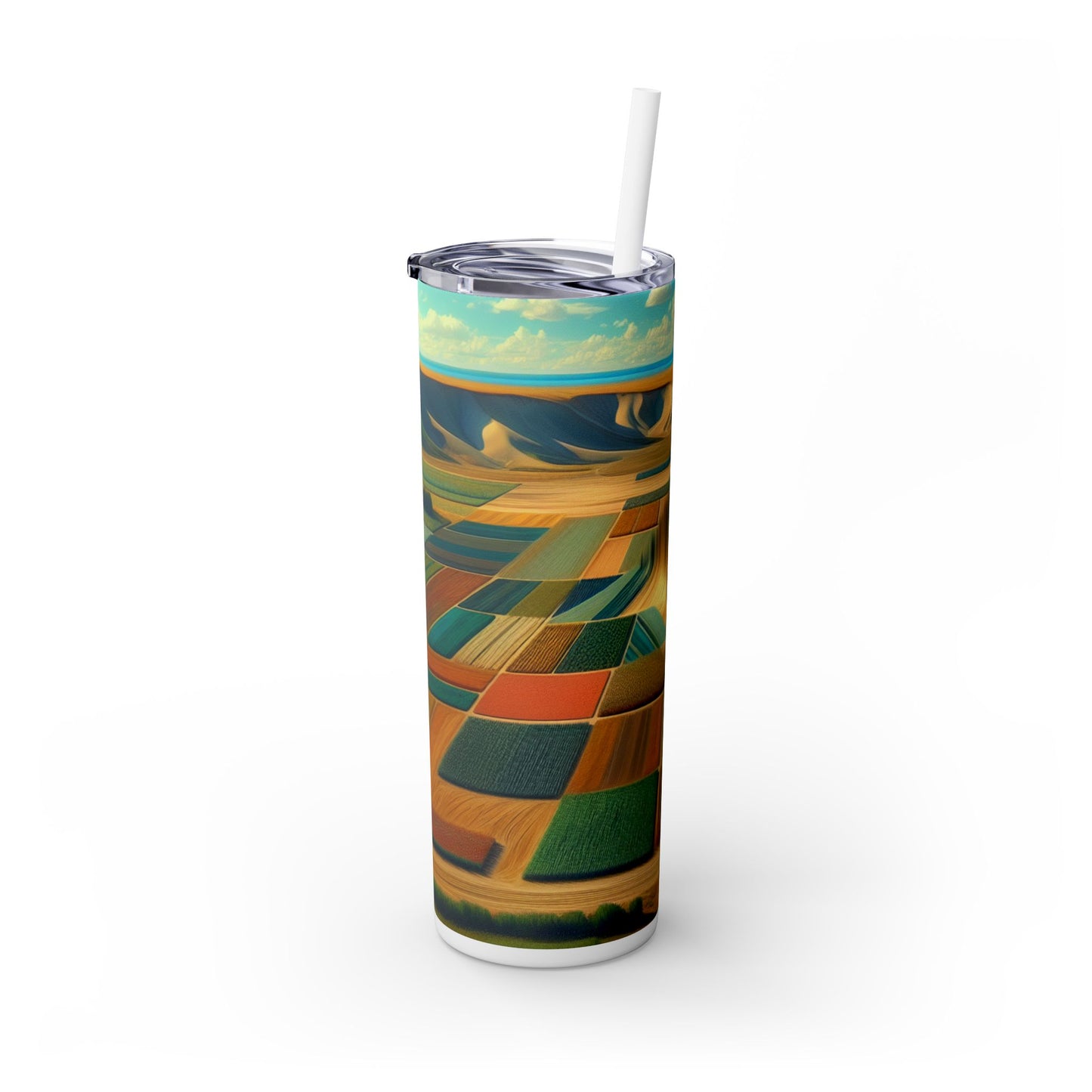 "Forest Mandala: Nature's Harmony" - The Alien Maars® Skinny Tumbler avec paille 20oz Land Art