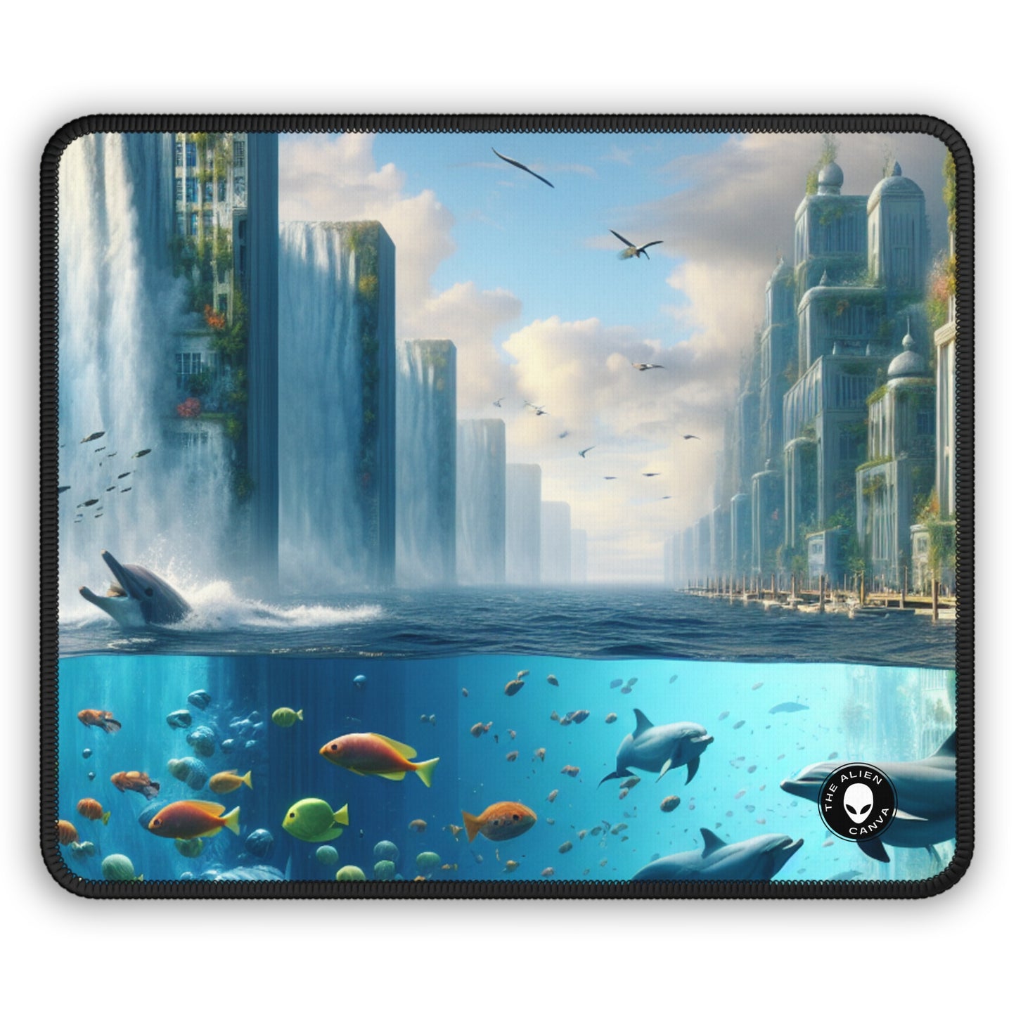 "City of Atlantis: Imagination Unleashed" - The Alien Gaming Mouse Pad