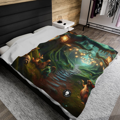 "Enchanted Forest Adventure" - The Alien Velveteen Plush Blanket