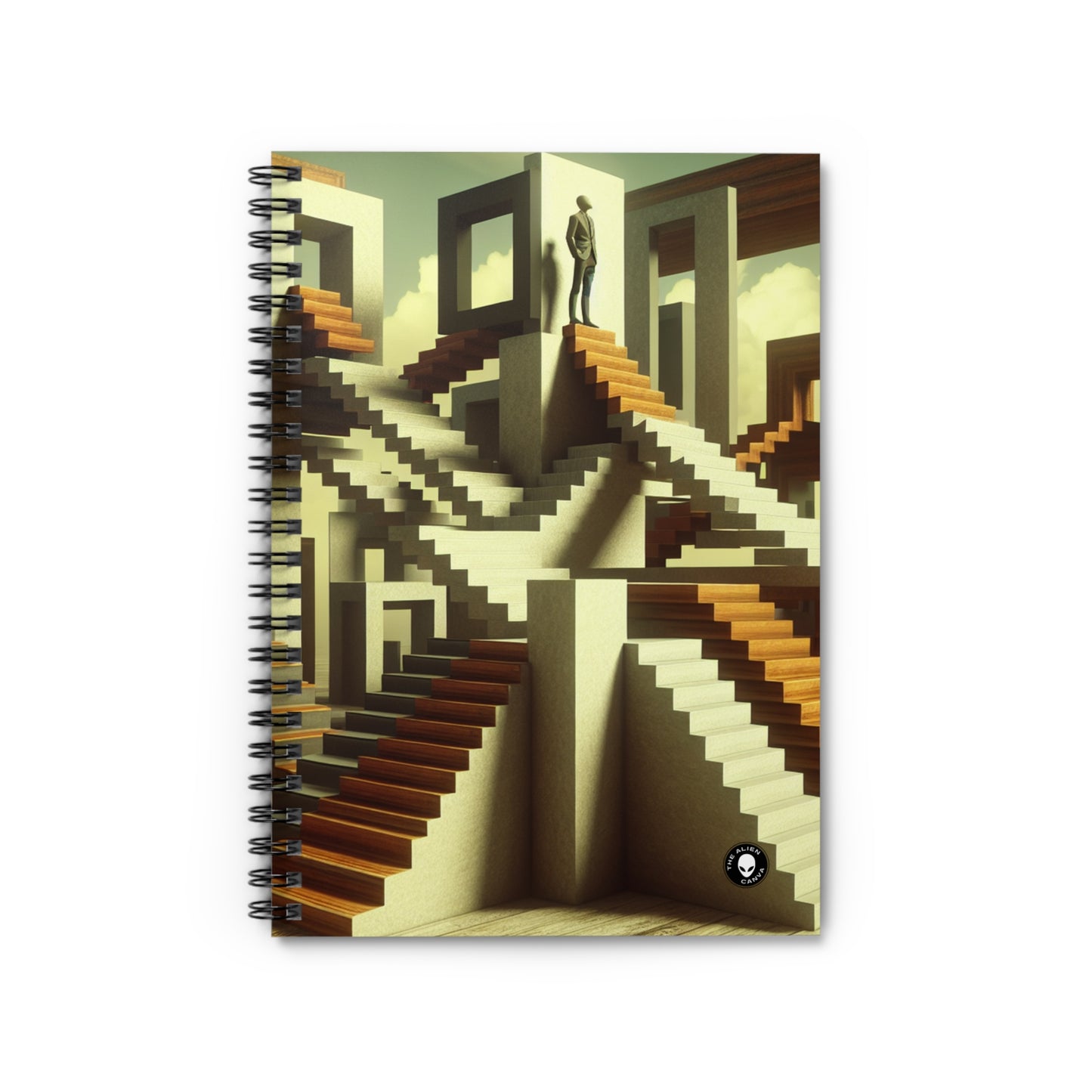 "L'escalier vers le paradoxe" - Le carnet à spirale Alien (ligne lignée)