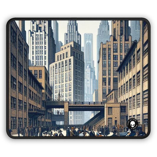 "Urban Geometry: A Modern Cityscape in New Objectivity" - The Alien Gaming Mouse Pad New Objectivity