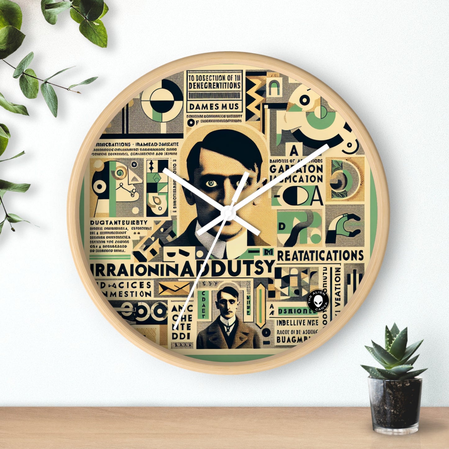 "Cacophonie de la folie banale : un collage dadaïste" - L'horloge murale extraterrestre Dadaïsme