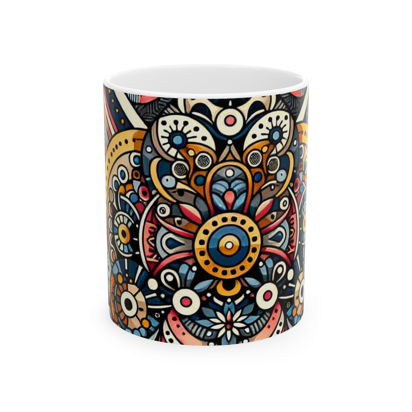 "Moroccan Mosaic Masterpiece" - The Alien Ceramic Mug 11oz Pattern Art