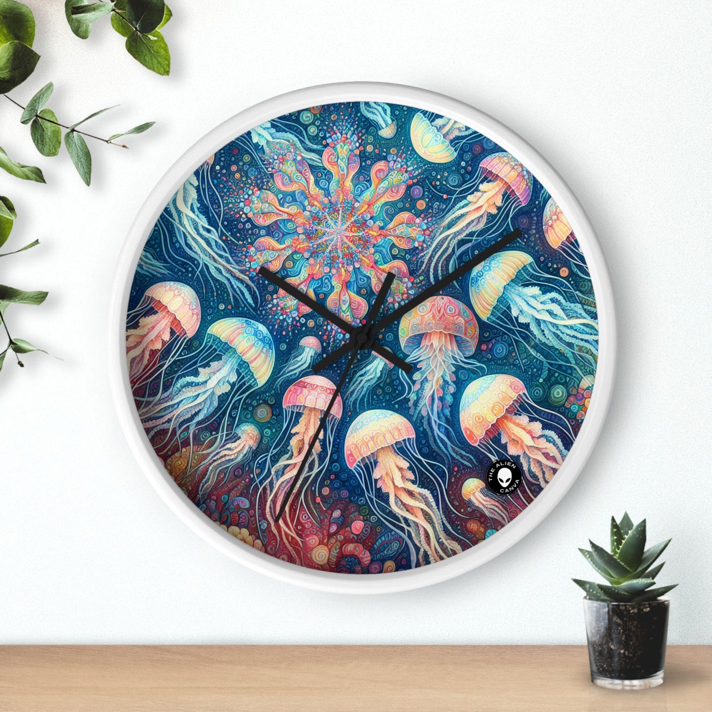 "Luminous Dance of the Deep" - The Alien Wall Clock