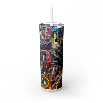 « Déconstruire le pouvoir : une exploration post-structuraliste du langage » - The Alien Maars® Skinny Tumbler with Straw 20oz Art post-structuraliste