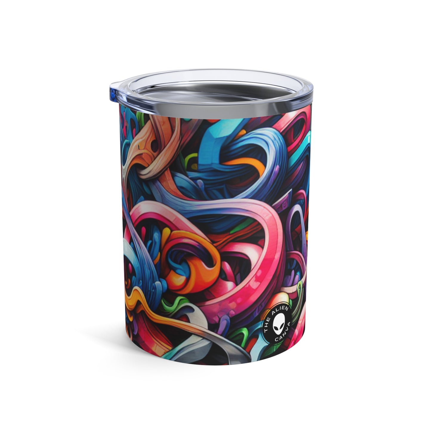 "Urban Vibe: A Graffiti Cityscape" - The Alien Tumbler 10oz Graffiti Art