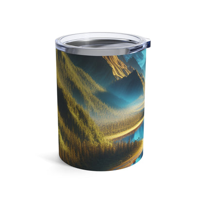 "Palette de sérénité : une symphonie au coucher du soleil" - Le photoréalisme Alien Tumbler 10oz