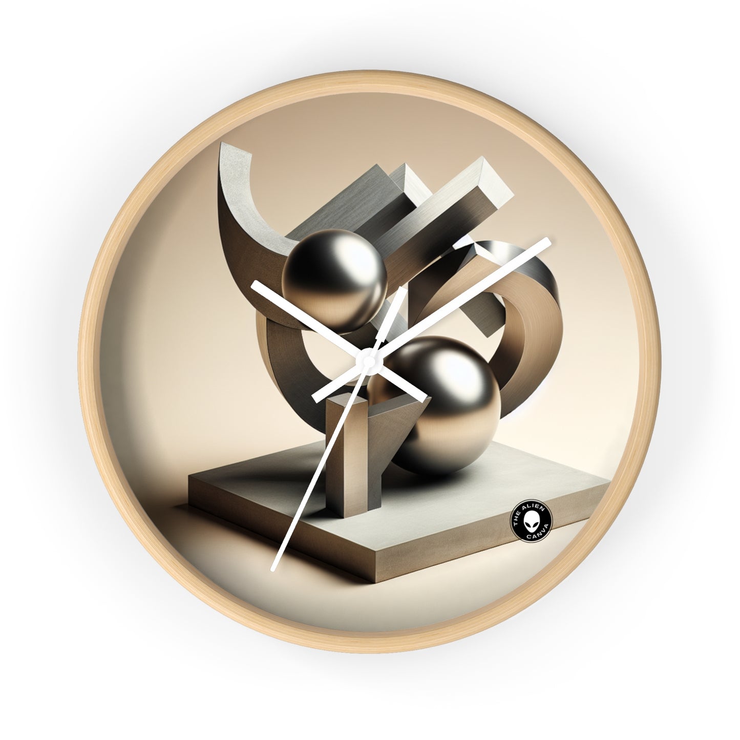 "Harmony in Nature: A Modernist Interpretation" - The Alien Wall Clock Modernist Sculpture