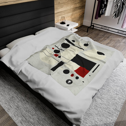 "Dynamic Balance: A Suprematist Exploration" - The Alien Velveteen Plush Blanket Suprematism