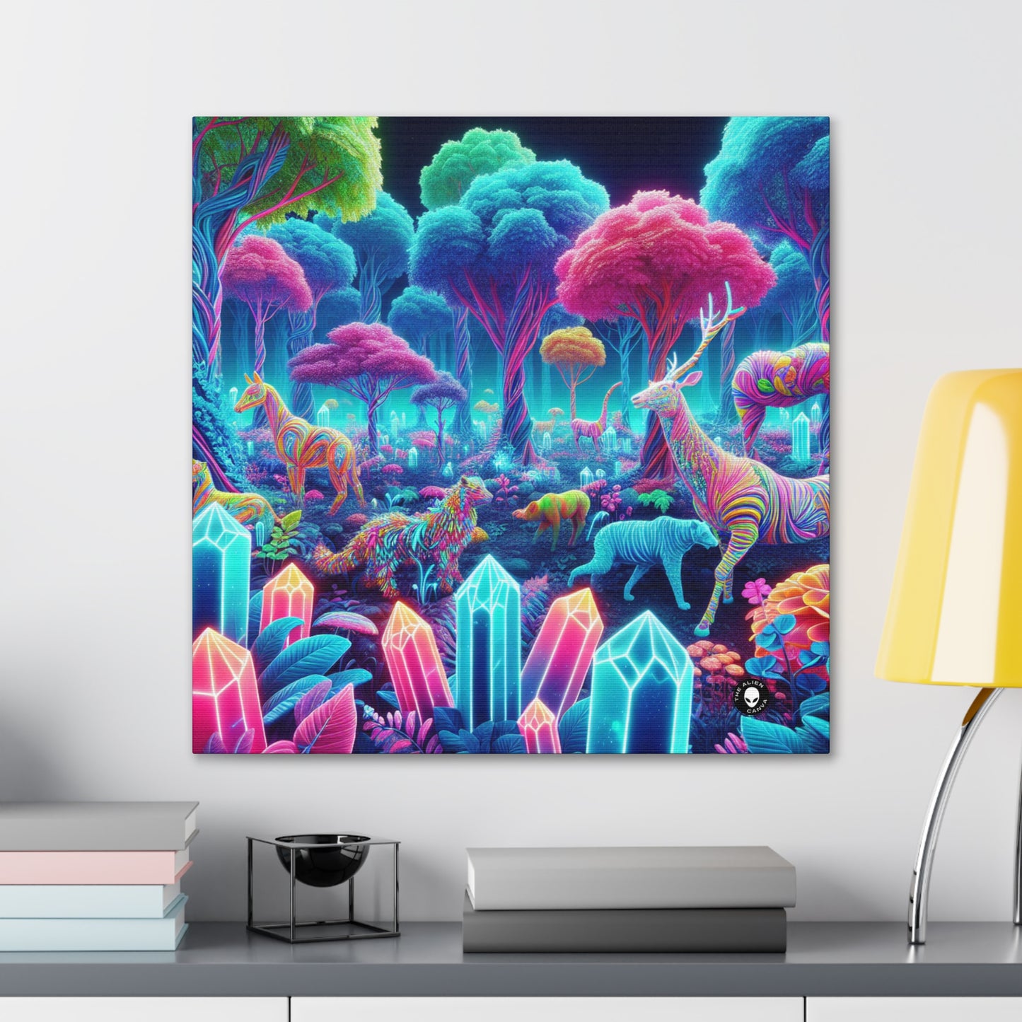 "Glowing Enchantment: Neon Forest" - The Alien Canva