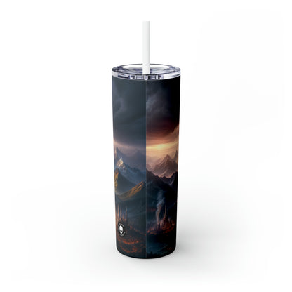 "La Réclamation de Sauron : L'Obscurcissement de la Terre du Milieu" - The Alien Maars® Skinny Tumbler avec Paille 20oz