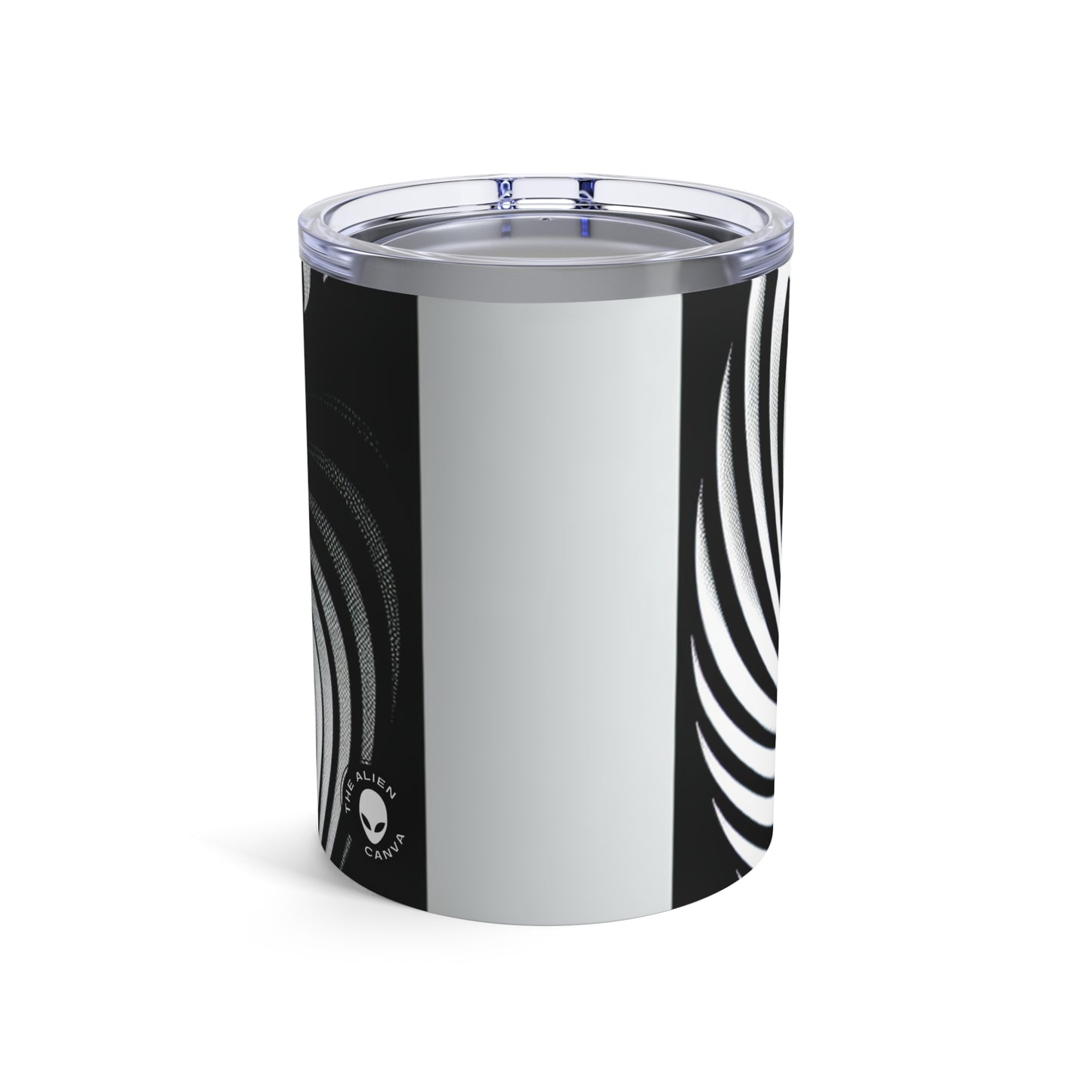 "Convolutional Cube: An Optical Illusion of Unceasing Movement" - The Alien Tumbler 10oz Op Art