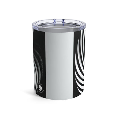 "Convolutional Cube: An Optical Illusion of Unceasing Movement" - The Alien Tumbler 10oz Op Art