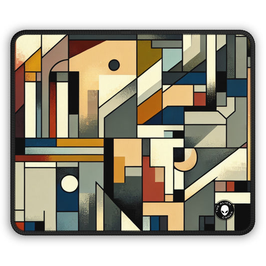 "Cubist Cityscape: Urban Energy" - The Alien Gaming Mouse Pad Synthetic Cubism