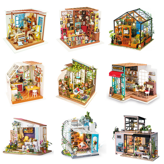 Robotime DIY casa de muñecas en miniatura de madera 1 24 casa de muñecas hecha a mano modelo Kits de construcción juguetes para niños adultos Envío Directo