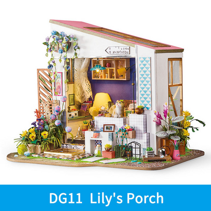 Robotime DIY Wooden Miniature Dollhouse 1 24 Handmade Doll House Model Building Kits Toys For Children Adult Drop Shipping