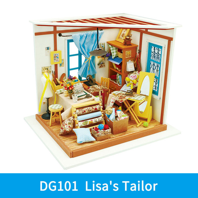 Robotime DIY Wooden Miniature Dollhouse 1 24 Handmade Doll House Model Building Kits Toys For Children Adult Drop Shipping