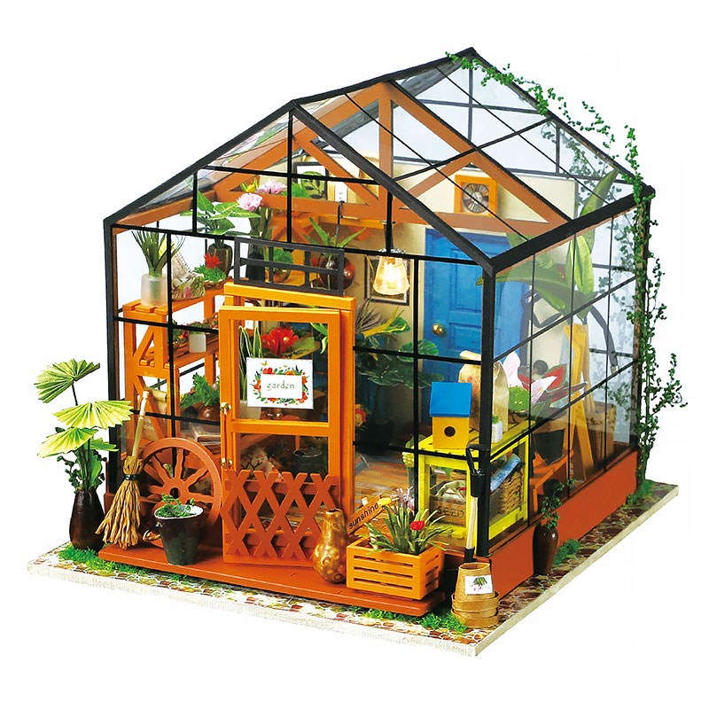 Robotime bricolage maison de poupée Miniature en bois 1 24 maison de poupée à la main modèle de construction Kits jouets pour enfants adulte livraison directe