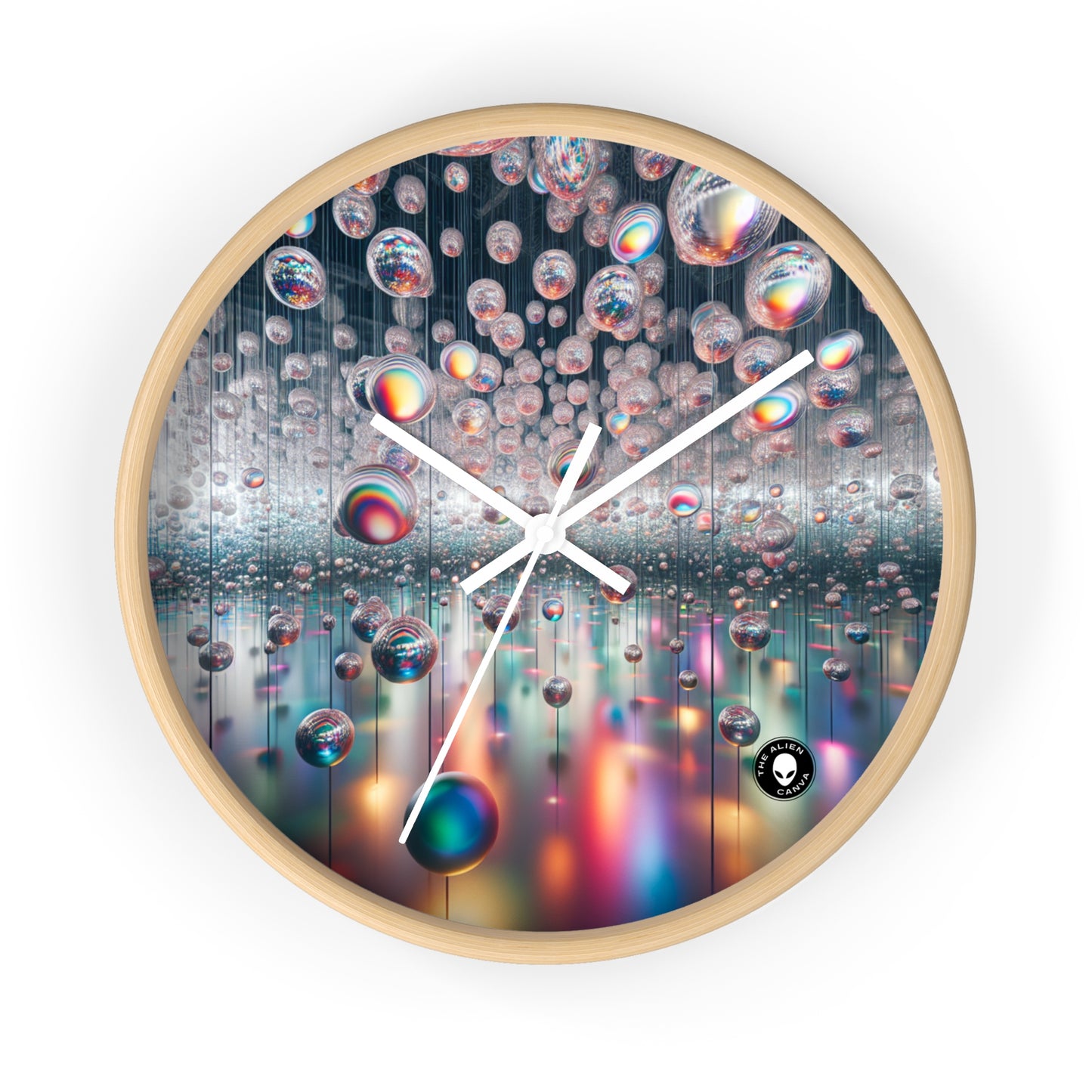 "Ephemeral Embrace: A Timeless Installation" - The Alien Wall Clock Installation Art