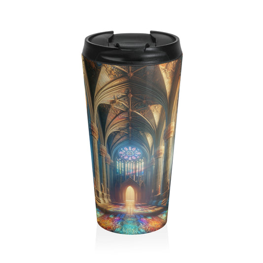 Shadows of the Gothic Cathedral - The Alien Stainless Steel Travel Mug Gothic Art