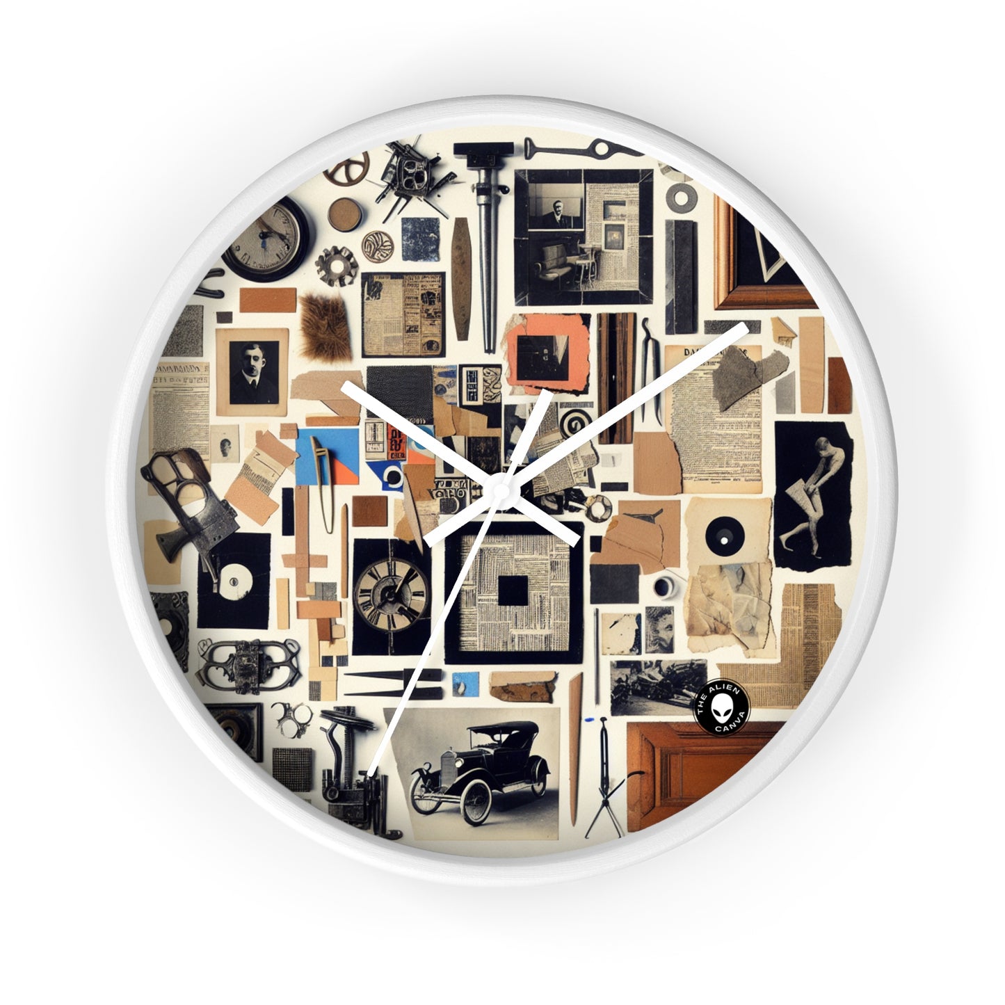 "Chaos in Modernity: A Journey to Meaning" - The Alien Wall Clock Dadaism