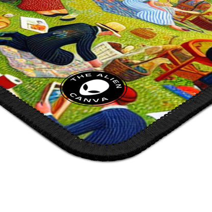 "Whimsical Village Delights" - The Alien Gaming Mouse Pad Arte ingenuo