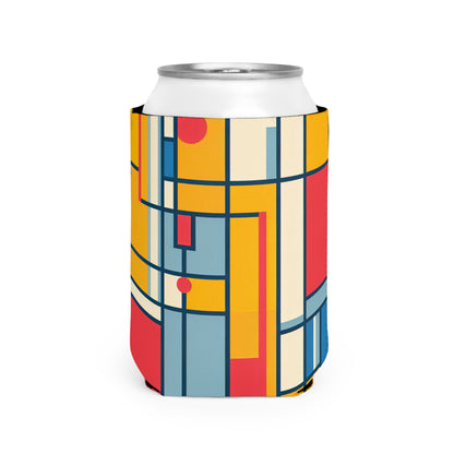 "De Stijl Grid : une composition de couleurs minimaliste" - The Alien Can Cooler Sleeve De Stijl