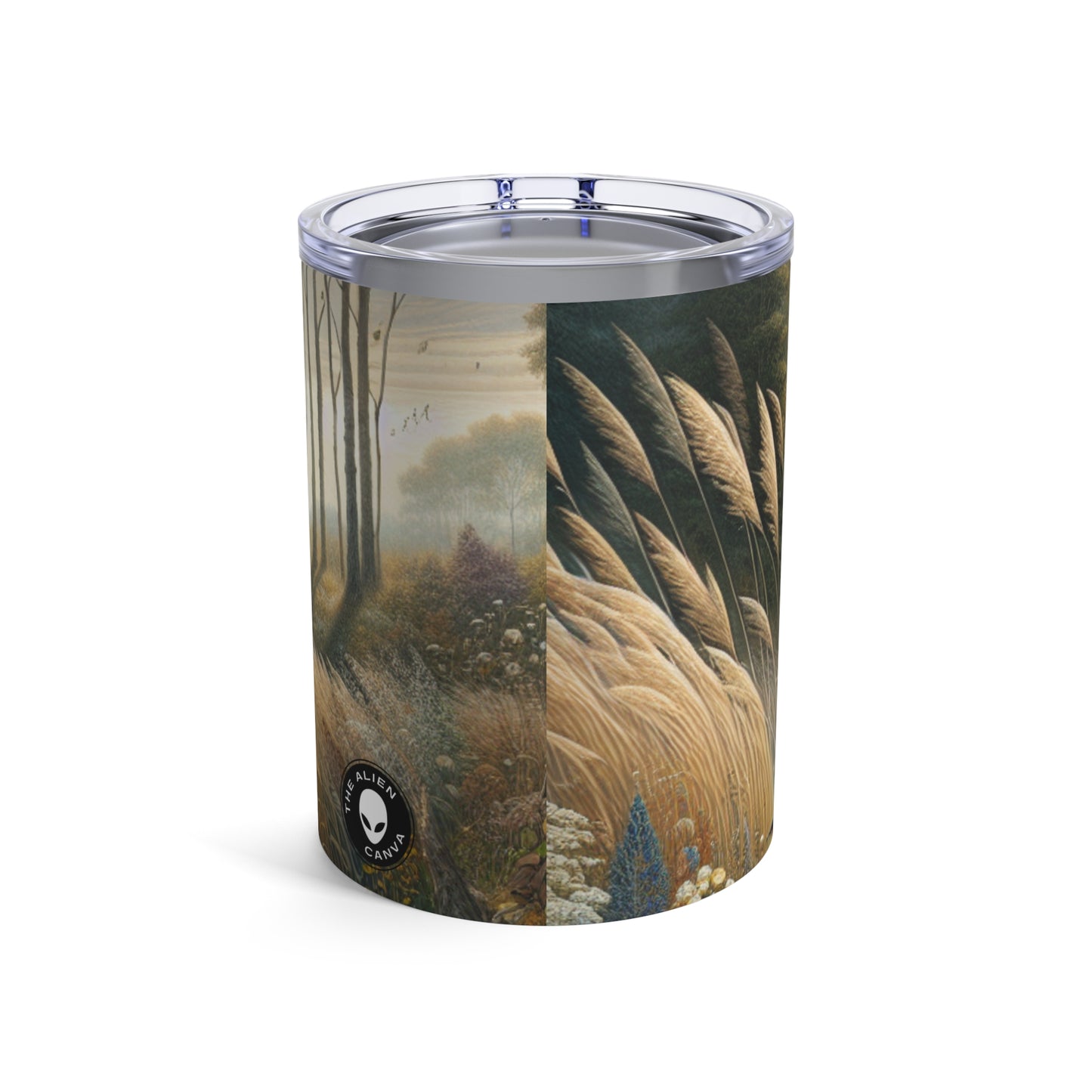 "Renacimiento y decadencia: una instalación de arte sostenible" - The Alien Tumbler 10oz Environmental Art