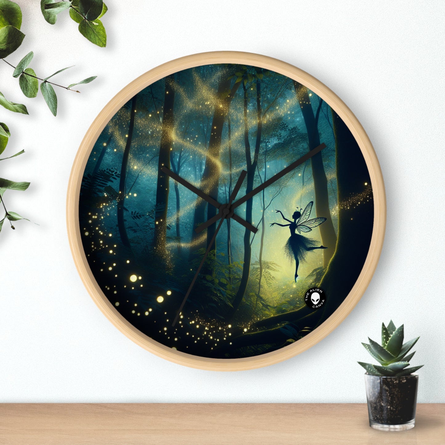 "Bosque Encantado: Baile de Luciérnagas" - El Reloj de Pared Extraterrestre