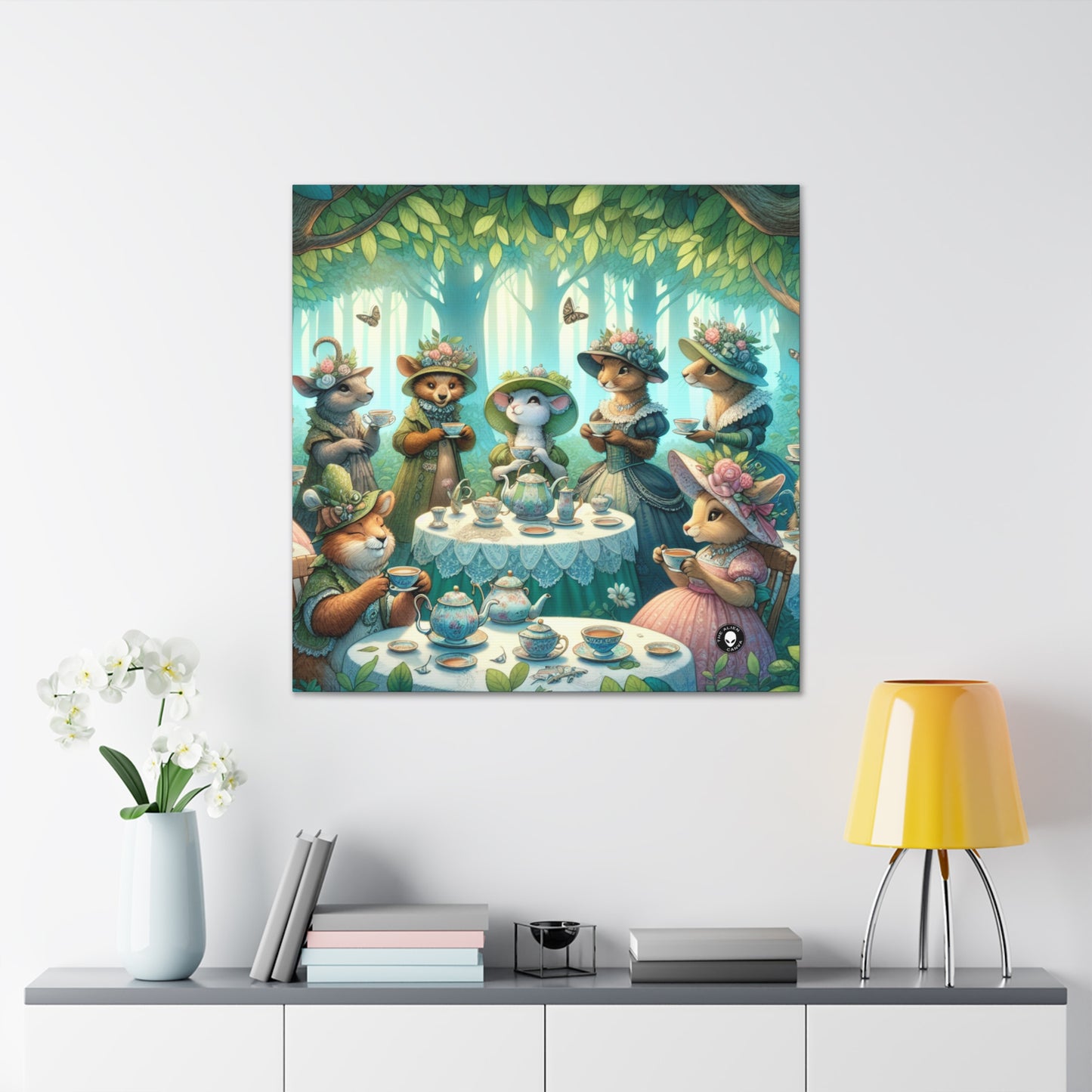 "Sombreros elegantes y tazas de té: una fiesta de té en el bosque" - The Alien Canva