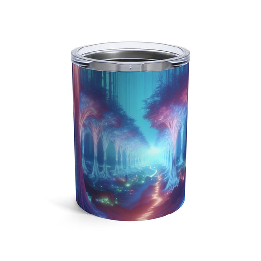 "Forêt enchantée lumineuse : un voyage dans l'inconnu" - The Alien Tumbler 10oz