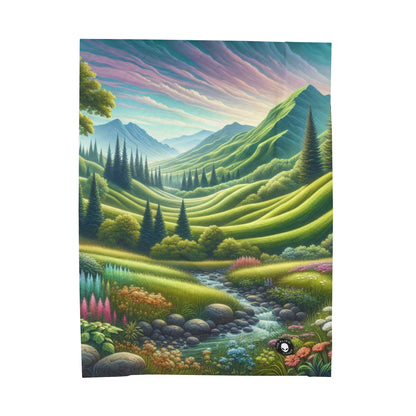 "Seasons in Serenity: An Environmental Art Journey" - The Alien Velveteen Plush Blanket Arte ambiental