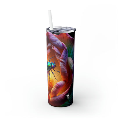 "The Beauty of Nature: A Hyperrealistic Insect Mosaic" - The Alien Maars® Skinny Tumbler with Straw 20oz Hyperrealism